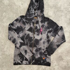 Aviator Nation Black Tie-Dye Hoodie